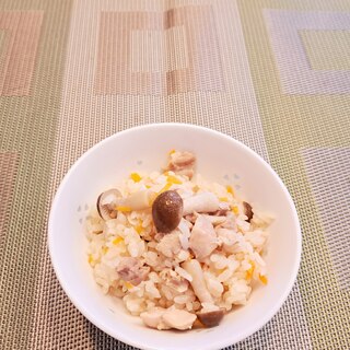 塩分控えめ 優しい味の 鶏もも肉の炊き込みご飯